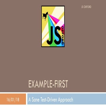 Example First / A Sane Test-Driven Approach to Programming