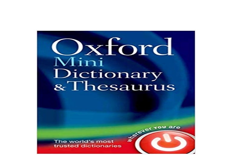 textbook_ library Oxford Mini Dictionary and Thesaurus