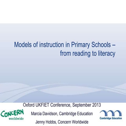 Concern Worldwide: the simple view of reading