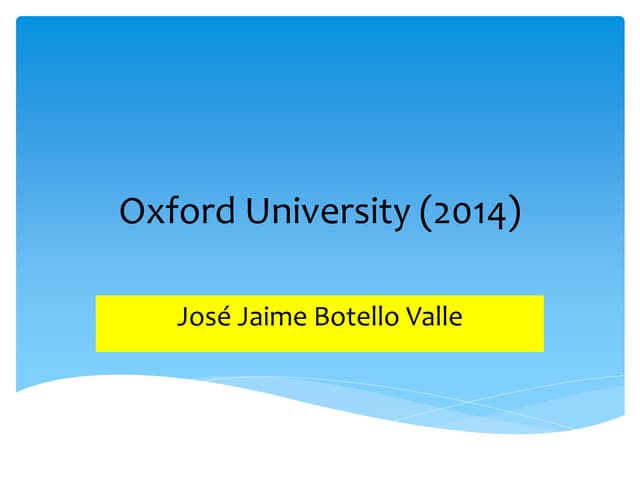 Oxford university (2014)