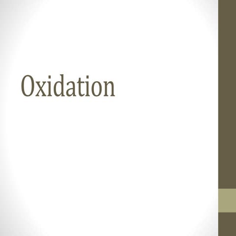 Oxidation | PPT