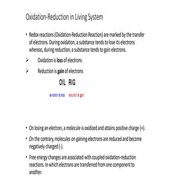 oxidation and reduction reaction in living system.pptx
