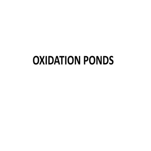 Oxidation ponds