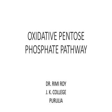 Oxidative pentose phosphate pathway
