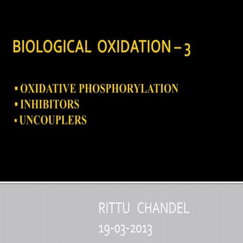 Oxidative phosphorylation