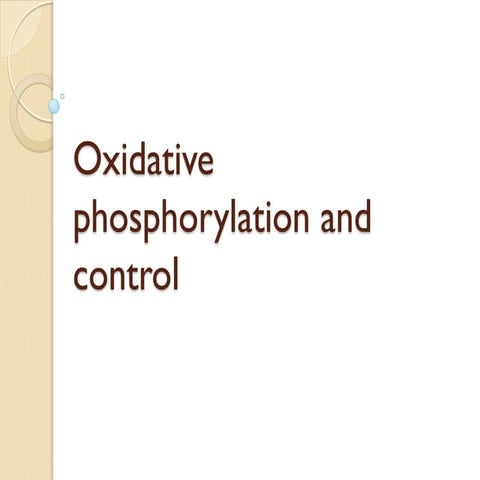 Oxidative phosphorylation