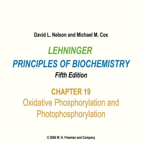 Oxidative phosphorylation and photophosphorylation