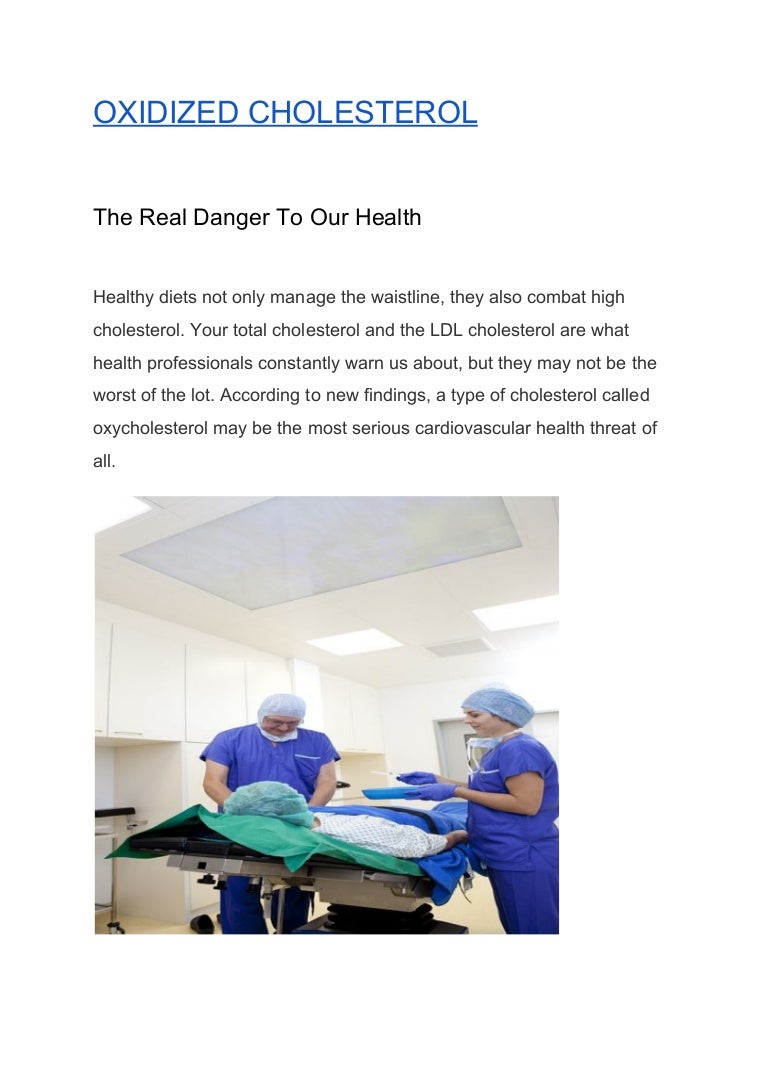 Oxidized Cholesterol Pdf