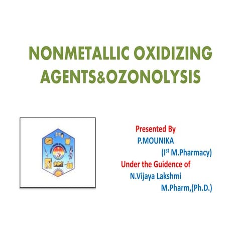 Oxidizing agents&amp;ozonolysis