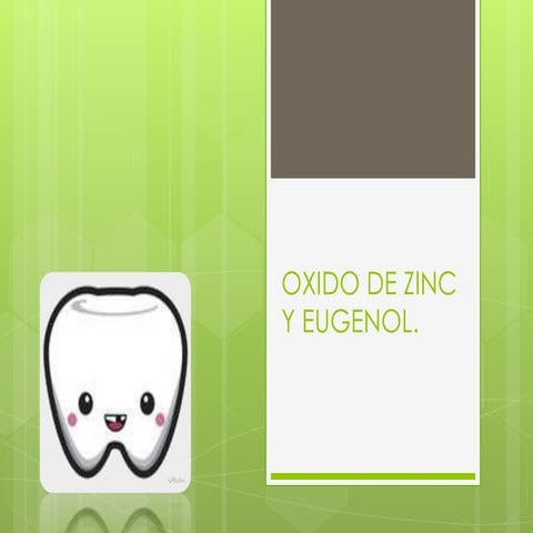 Oxido de zinc y eugenol- materiales ontológicos 