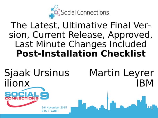 The Latest, Ultimative Final Version, Current Release, Approved, Last Minute ...