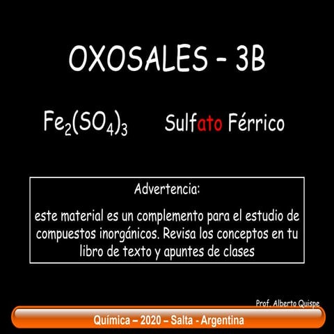 Oxosales 3b1 | PPT