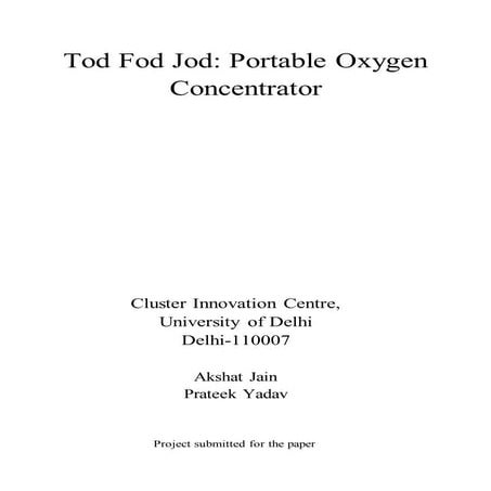 Oxygen concentrator | PDF