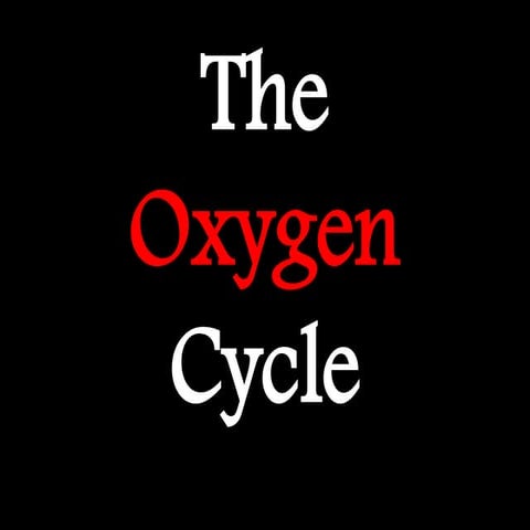 Oxygen cycle and Carbon cycle