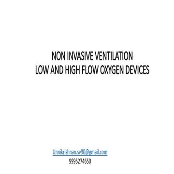 HIGH AND LOW FLOW OXYGEN DEVICES 