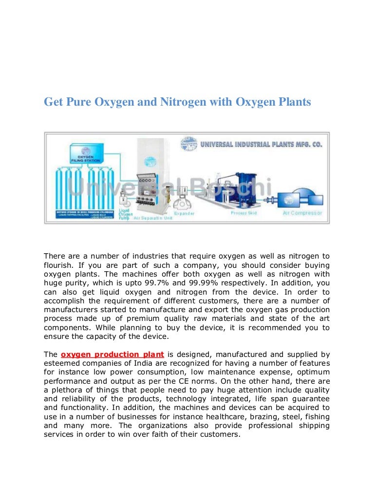 Oxygen Gas Producing Plant Manufacturer Company Italy