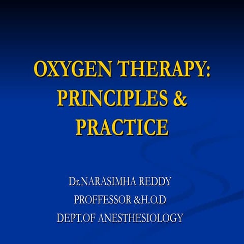Oxygen therapy