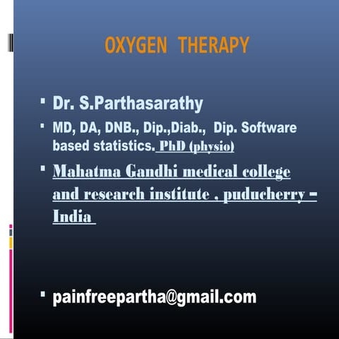 Oxygen therapy