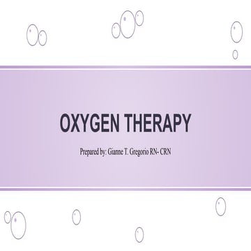 Oxygen therapy
