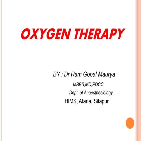 Oxygen therapy 