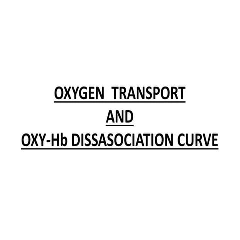Oxygen  transport