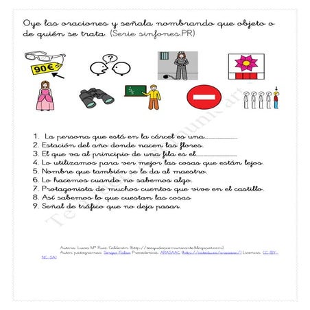 Oye las deficiones , señala y nombre   pr