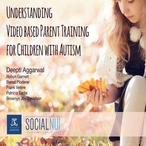 Understanding Video based Parent Training Intervention for Children with Autism
