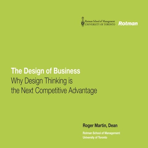 The Design of Business - Roger Martin