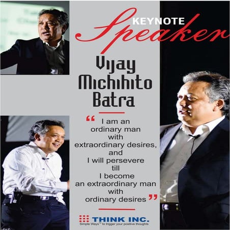Vijay Batra Keynote Profile
