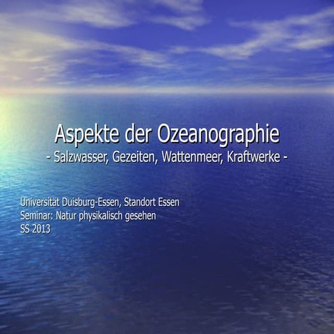 Ozeanographie gezeiten