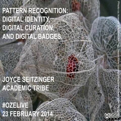 Pattern Recognition: digital identity, digital #curation and digital badges (...