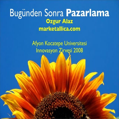 Ozgur alaz Afyon Innovasyonzirvesi Sunumu