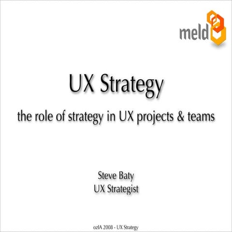 ozIA 2008 UX Strategy