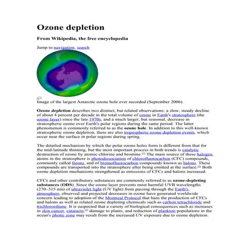 Ozone Depletion