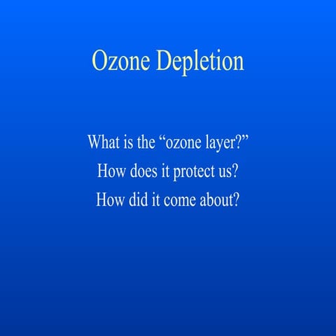 Ozone depletion