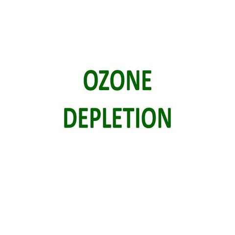 Ozone depletion
