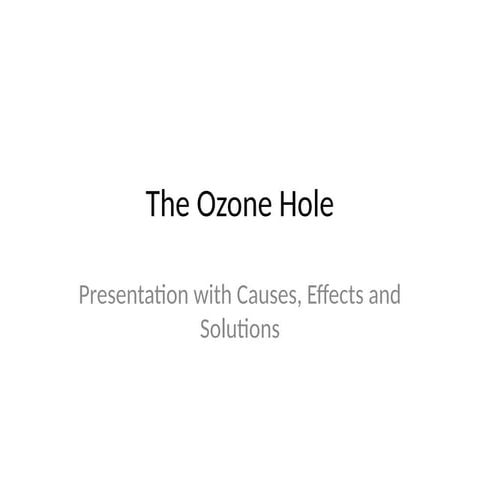 Ozone Hole Presentation With Images Pptx