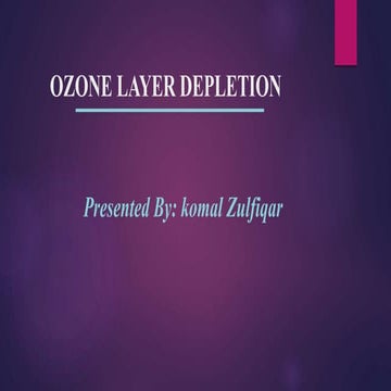 Ozone layer depletion presentation