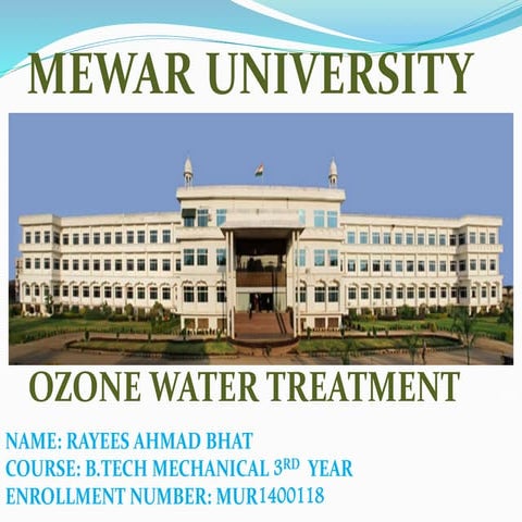 Ozone water treatment