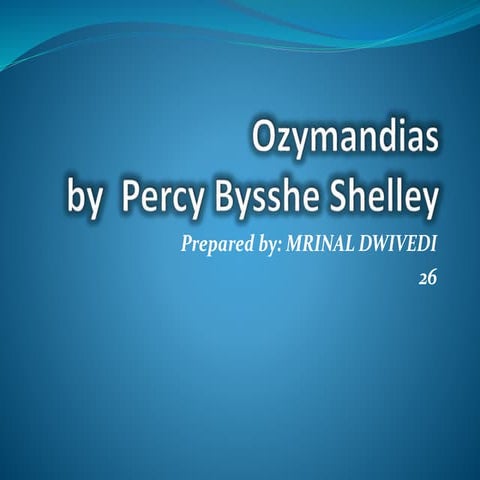 chapter Ozymandias class 10