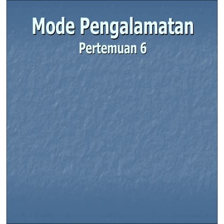 mode pengalamatan