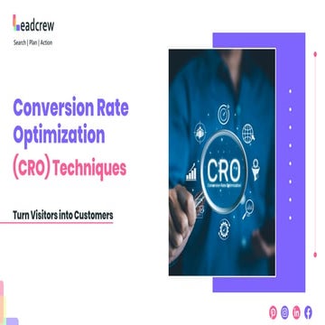 What is Conversion Rate Optimization (CRO) Techniques - Leadcrew