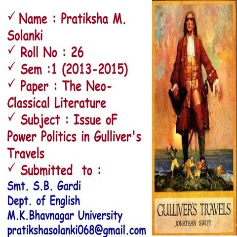 Issue Of Power Politics in Gulliver's Travels
