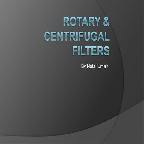 Rotary & Centrifugal Filter 