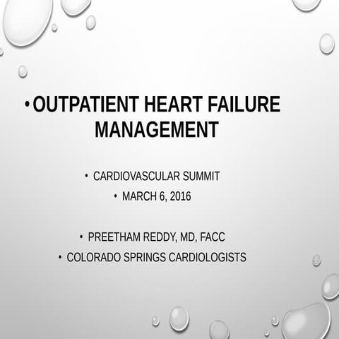 P. reddy outpatient hf management