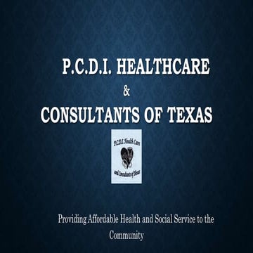 P.C.D.I. Health and Social Service Presentation 