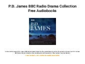 P D James c Radio Drama Collection Free Audiobooks