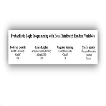 Probabilistic Logic Programming with Beta-Distributed Random Variables