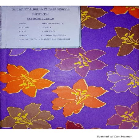 Class 12 physical education project cbse