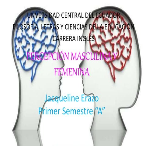 Percepcion masculina y femenina